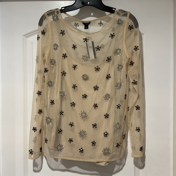 Ann Taylor Snowflake Top - Picture 3 of 10